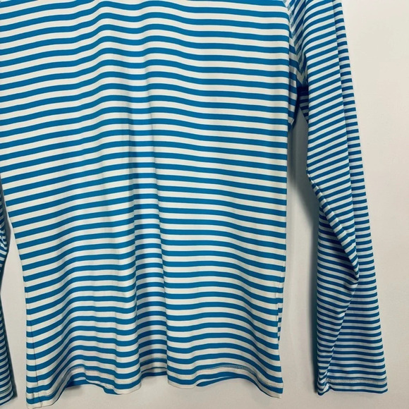J. Crew Long-sleeve Rash Guard in Classic Stripe Blue Size XXL - Picture 6 of 8